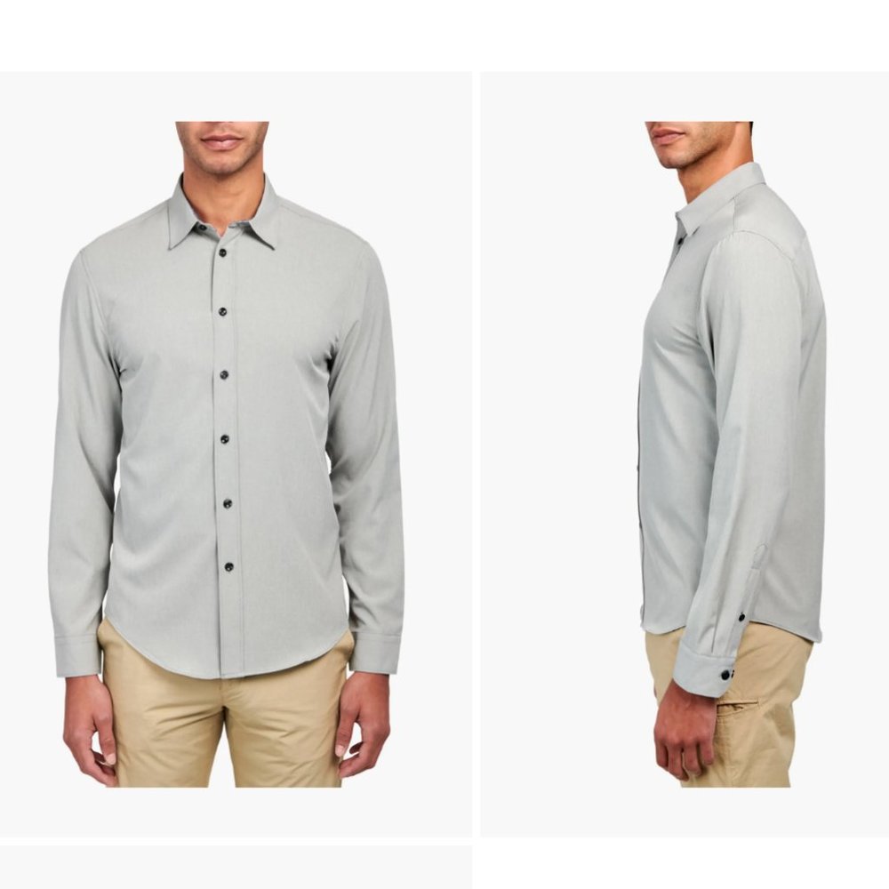 NWT Brooklyn Brigade Solid 4-Way Stretch Performance Shirt Trim Fit SzM